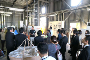 ペレットボイラー施設を見学